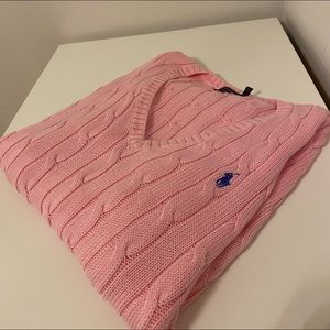 Ralph Lauren Pink Cable Knit Sweater